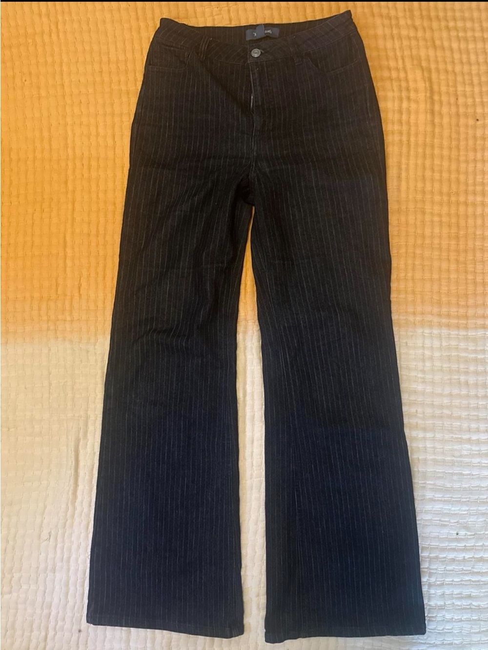 Multicolored Pinstripe Flare Jeans